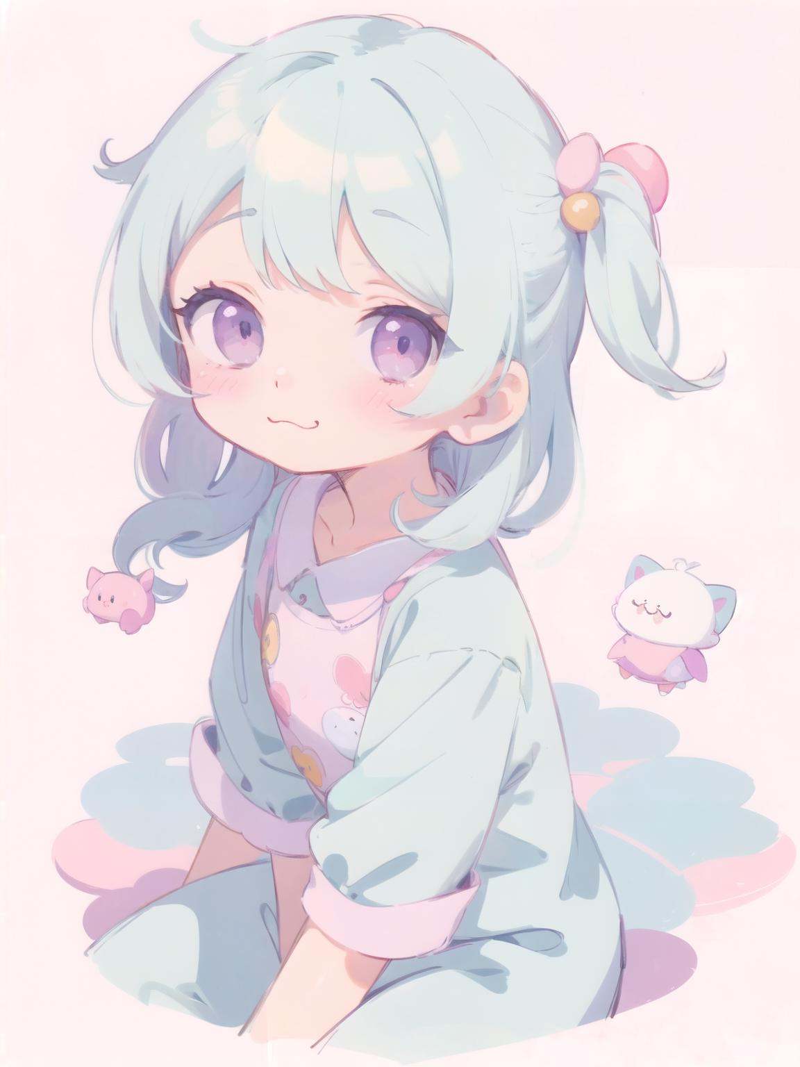 watercolor,  chibi on Tensor.Art