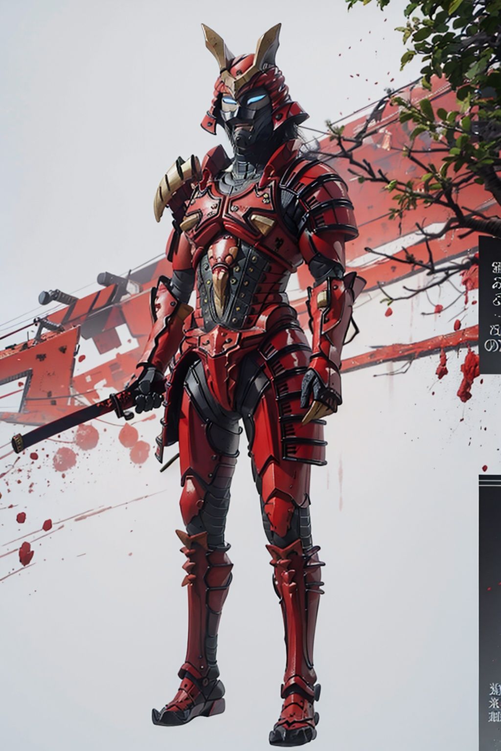 (masterpiece:1.3), (the best quality:1.2), (super fine illustrations:1.2), (Masterpiece), high quality, high detail,((white background:1.2)), looking at viewer, (SOLO:1.4),outline,,simple background,samurai, sheath, katana, japanese armor,mecha, pauldrons,red armor,horns,gloves,armor,spikes,weapon,full armor,helmet,mask,cover,gauntlets,shoulder armor,breastplate