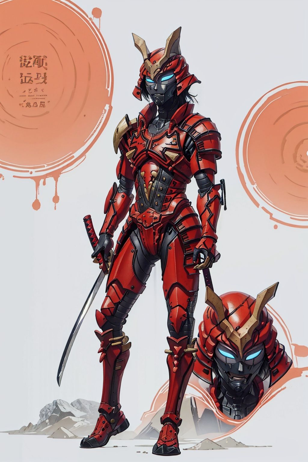 (masterpiece:1.3), (the best quality:1.2), (super fine illustrations:1.2), (Masterpiece), high quality, high detail,((white background:1.2)), looking at viewer, (SOLO:1.4),outline,,simple background,samurai, sheath, katana, japanese armor,mecha, pauldrons,red armor,horns,gloves,armor,spikes,weapon,full armor,helmet,mask,cover,gauntlets,shoulder armor,breastplate