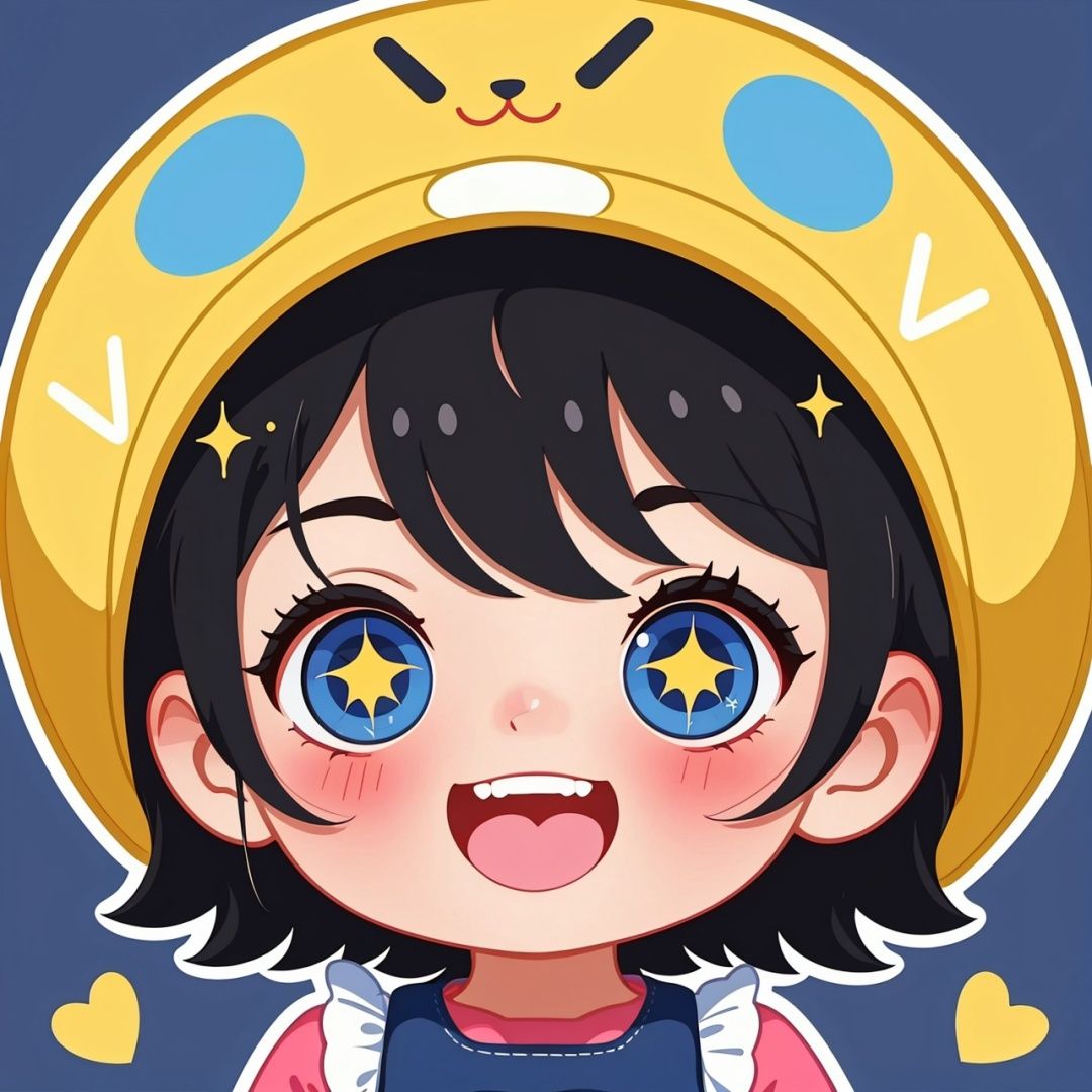 heart, black hair, solo, 1girl, open mouth, white outline, smile, + +, sparkle, v