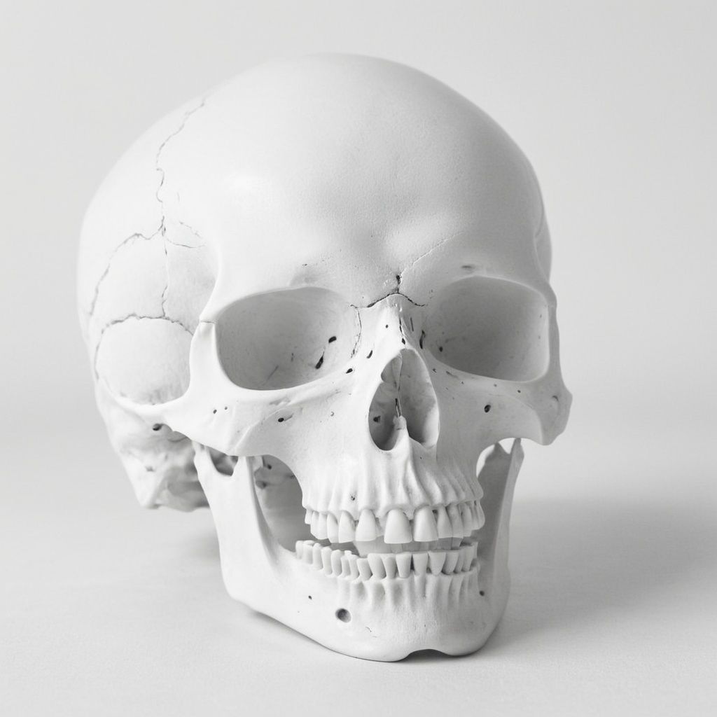 white,  portrait of a skull,  photography on Tensor.Art