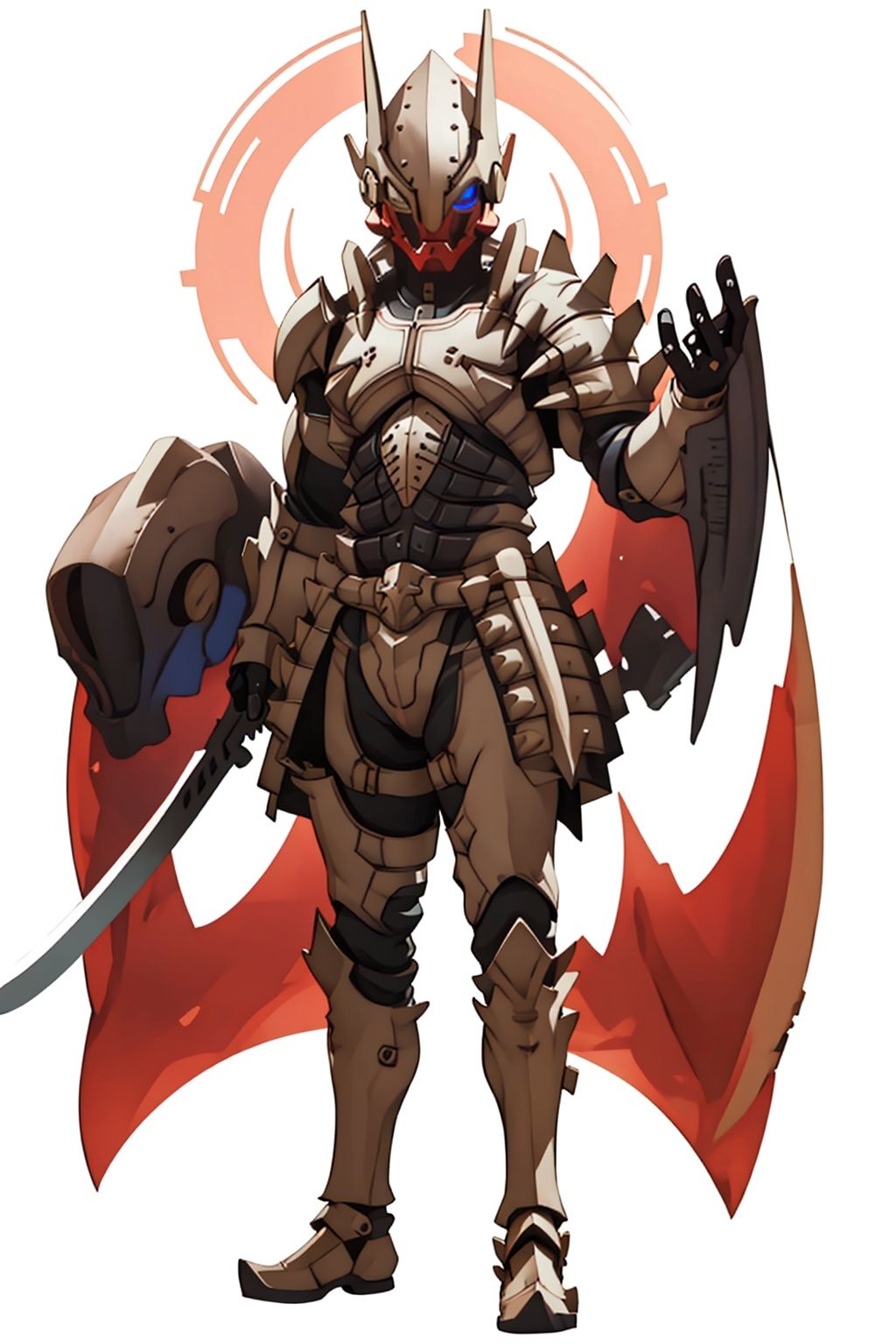 (masterpiece:1.3), (the best quality:1.2), (super fine illustrations:1.2), (Masterpiece), high quality, high detail,((white background:1.2)), looking at viewer, (SOLO:1.4),outline,,simple background,samurai, sheath, katana, japanese armor,mecha, pauldrons,white armor,horns,gloves,armor,spikes,weapon,full armor,helmet,mask,cover,gauntlets,shoulder armor,breastplate