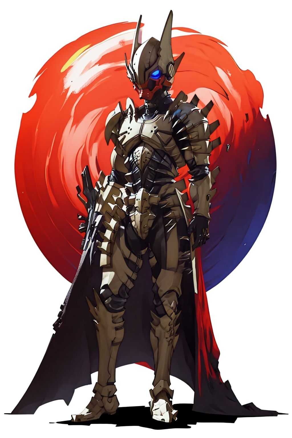 (masterpiece:1.3), (the best quality:1.2), (super fine illustrations:1.2), (Masterpiece), high quality, high detail,((white background:1.2)), looking at viewer, (SOLO:1.4),outline,,simple background,samurai, sheath, katana, japanese armor,mecha, pauldrons,white armor,horns,gloves,armor,spikes,weapon,full armor,helmet,mask,cover,gauntlets,shoulder armor,breastplate