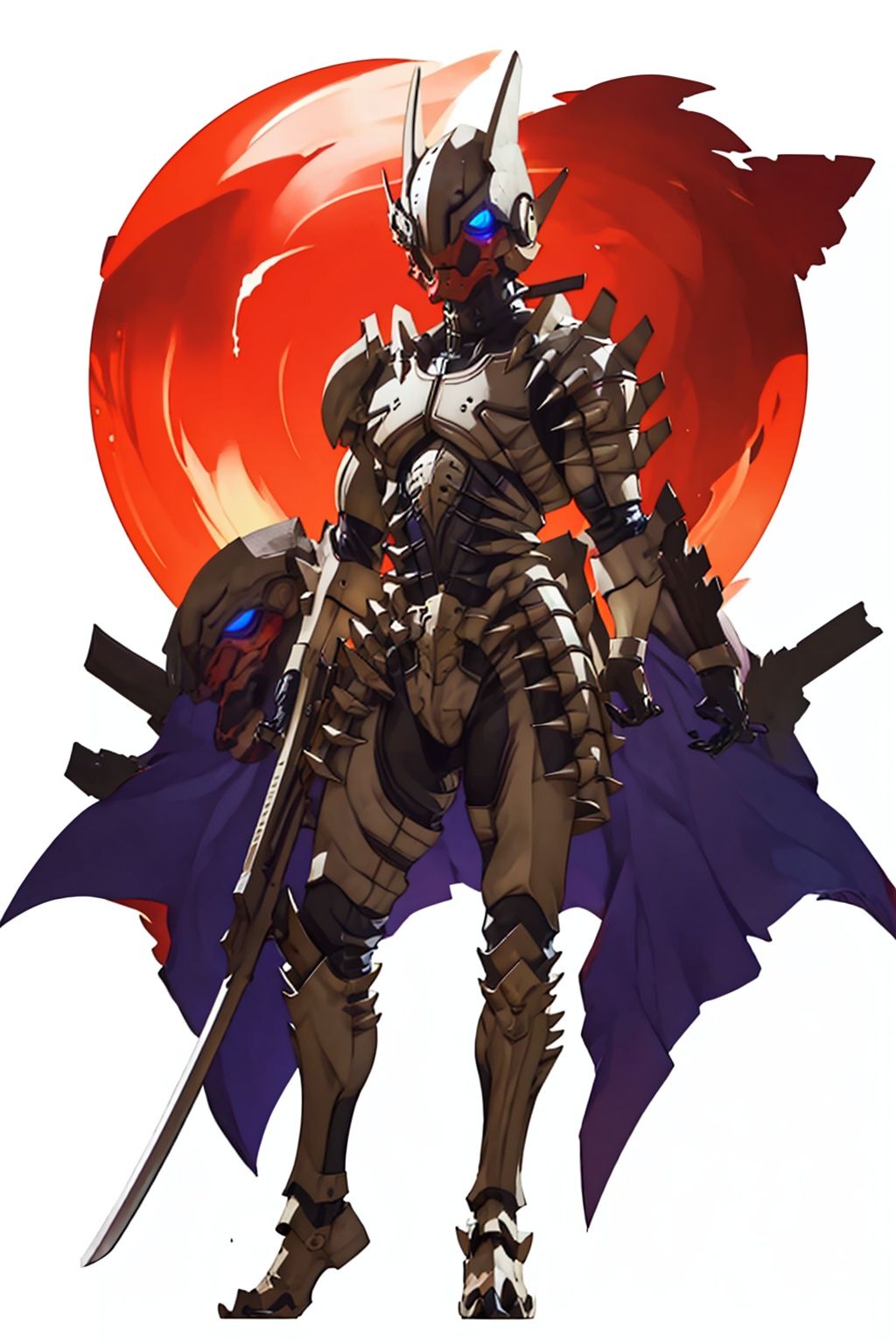 (masterpiece:1.3), (the best quality:1.2), (super fine illustrations:1.2), (Masterpiece), high quality, high detail,((white background:1.2)), looking at viewer, (SOLO:1.4),outline,,simple background,samurai, sheath, katana, japanese armor,mecha, pauldrons,white armor,horns,gloves,armor,spikes,weapon,full armor,helmet,mask,cover,gauntlets,shoulder armor,breastplate