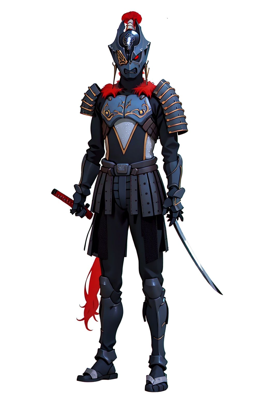 (masterpiece:1.3), (the best quality:1.2), (super fine illustrations:1.2), (Masterpiece), high quality, high detail,((white background:1.2)), looking at viewer, (SOLO:1.4),outline,,simple background,kusazuri,samurai, sheath, katana, japanese armor,mecha, pauldrons,horns,gloves,armor,spikes,weapon,full armor,helmet,mask,cover,gauntlets,shoulder armor,breastplate