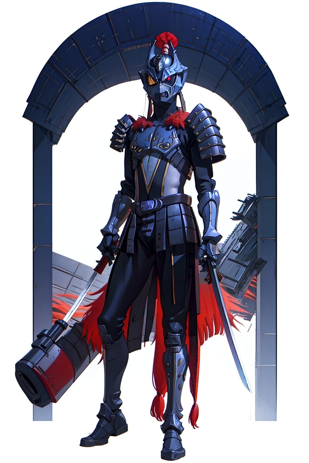 (masterpiece:1.3), (the best quality:1.2), (super fine illustrations:1.2), (Masterpiece), high quality, high detail,((white background:1.2)), looking at viewer, (SOLO:1.4),outline,,simple background,kusazuri,samurai, sheath, katana, japanese armor,mecha, pauldrons,horns,gloves,armor,spikes,weapon,full armor,helmet,mask,cover,gauntlets,shoulder armor,breastplate