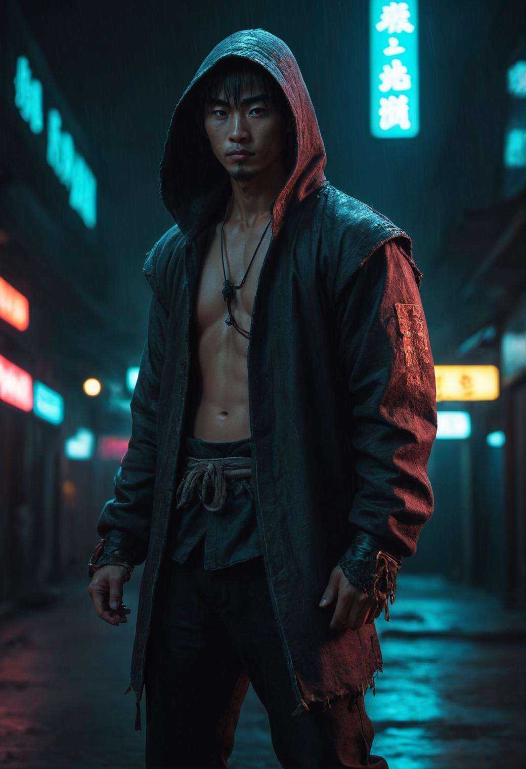 Neon noir,  photograph,  Disgusting by 乐乐乐 on Tensor.Art