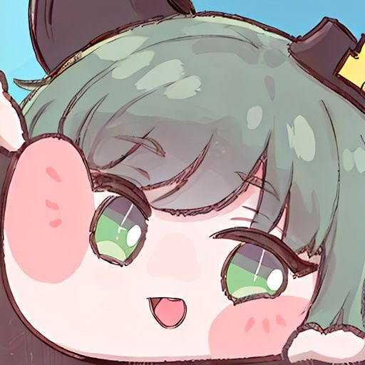 green eyes, solo, close-up, blue background, no humans, eye focus, 1girl, looking at viewer, blush stickers, open mouth, simple background, brown hair, blush