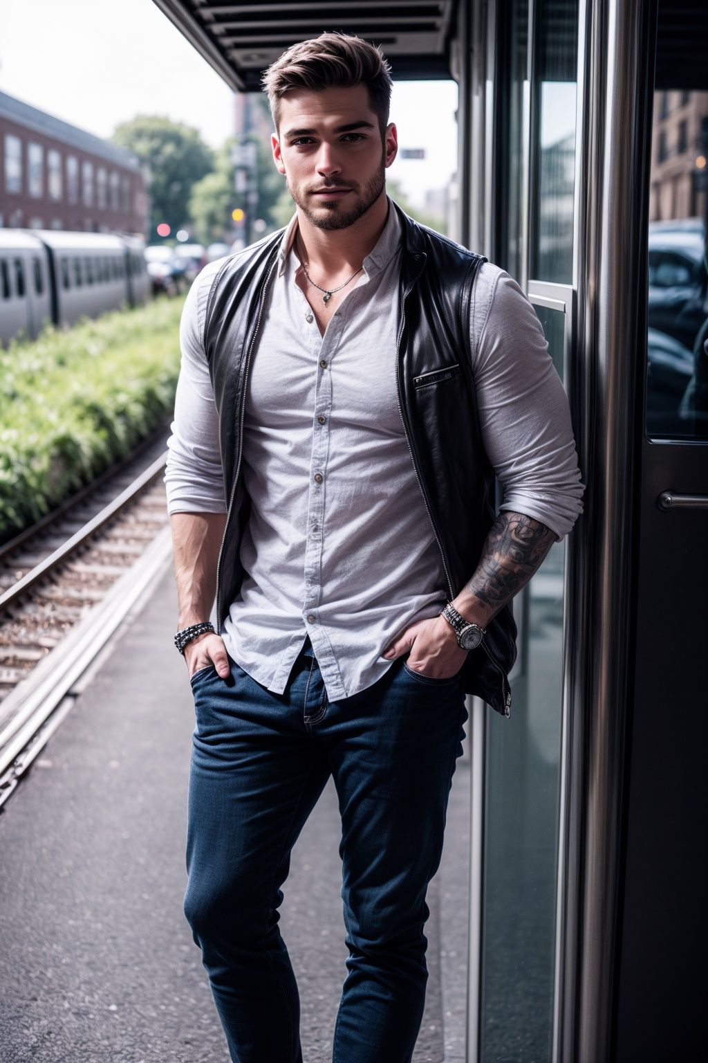 Realistic ,  Fullbody Portrait ,  handsome male on Tensor.Art