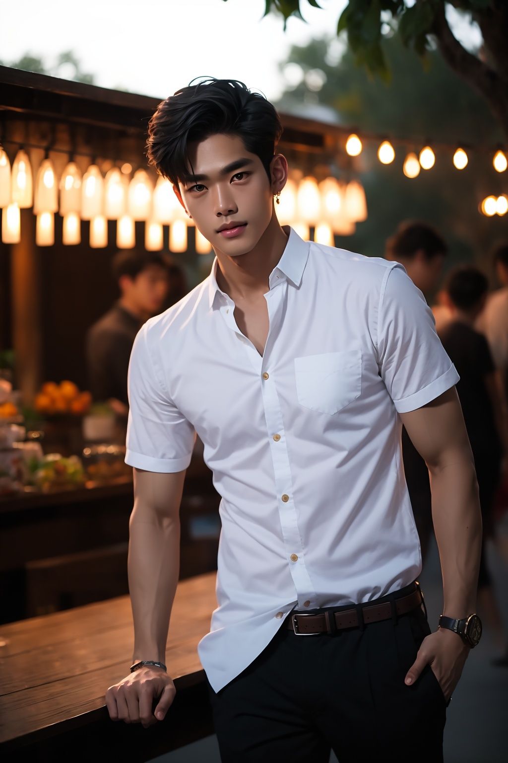 Realistic ,  fullbody Handsome Thai Men on Tensor.Art