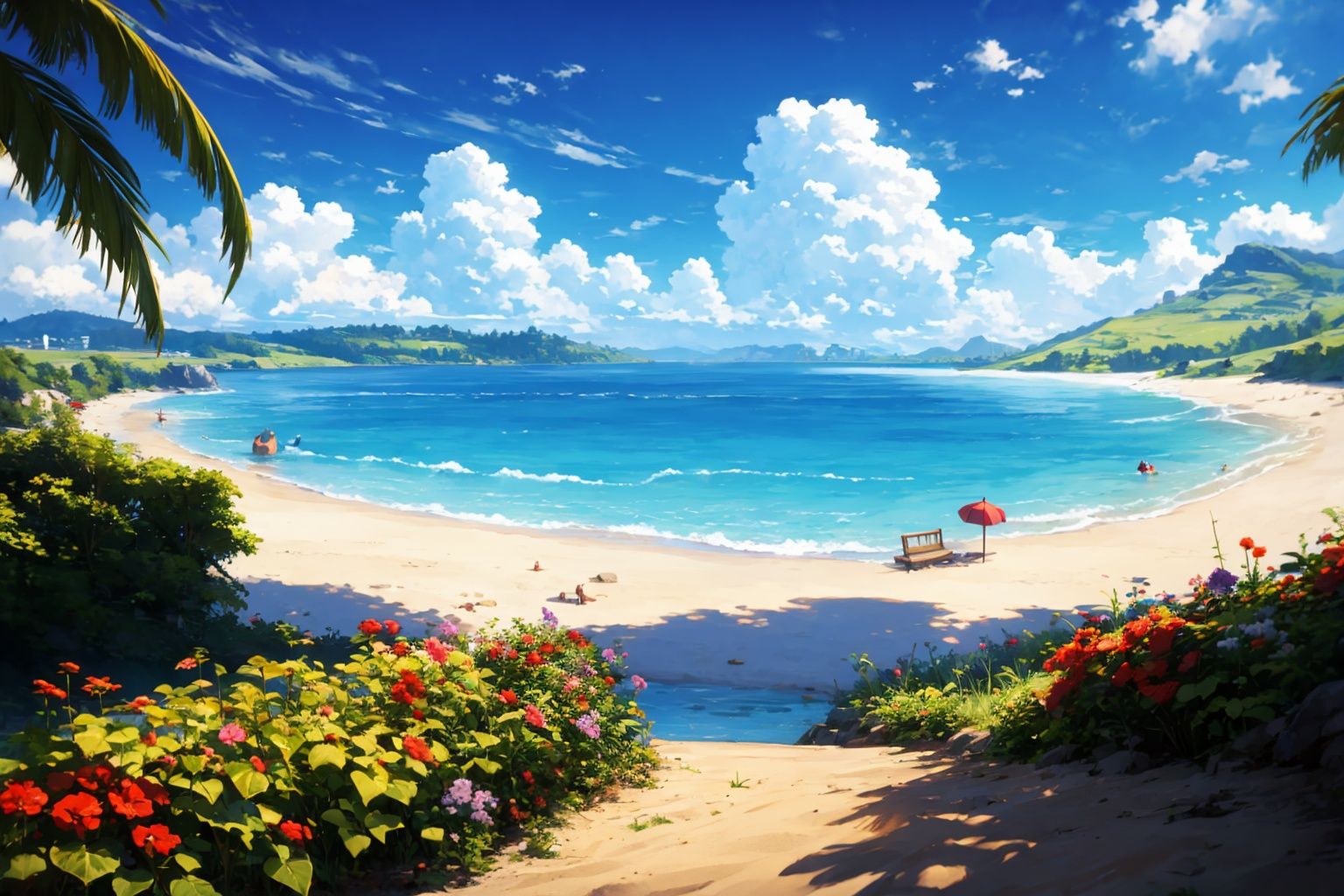 Demon King Castle,  Beautiful Beach on Tensor.Art