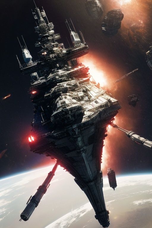 absurdres,absurdres,realistic,full_shot,<lora:Interstellar battleship:1>,Interstellar battleship,