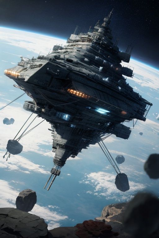 absurdres,absurdres,realistic,full_shot,<lora:Interstellar battleship:0.8>,Interstellar battleship,