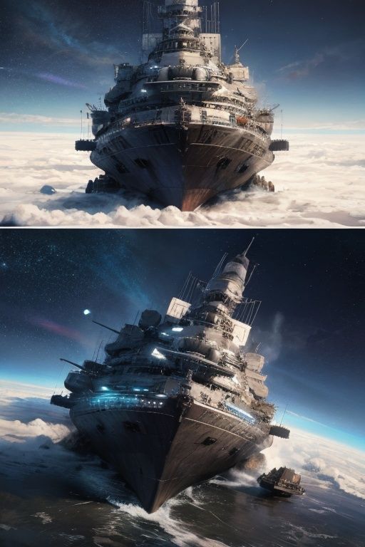 absurdres,absurdres,realistic,full_shot,<lora:Interstellar battleship:0.4>,Interstellar battleship,