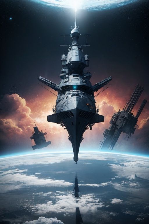 absurdres,absurdres,realistic,full_shot,<lora:Interstellar battleship:0.4>,Interstellar battleship,