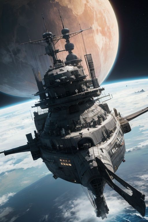 absurdres,absurdres,realistic,full_shot,<lora:Interstellar battleship:0.4>,Interstellar battleship,
