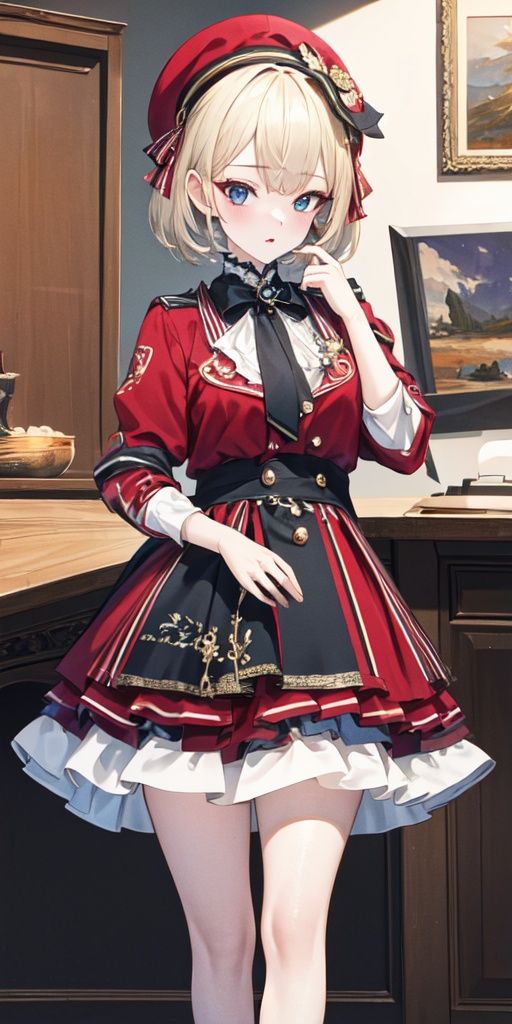 (best quality,4k,8k,highres,masterpiece:1.2),ultra-detailed,1girl,<lora:Gothloli_Uniform_Test:1>,