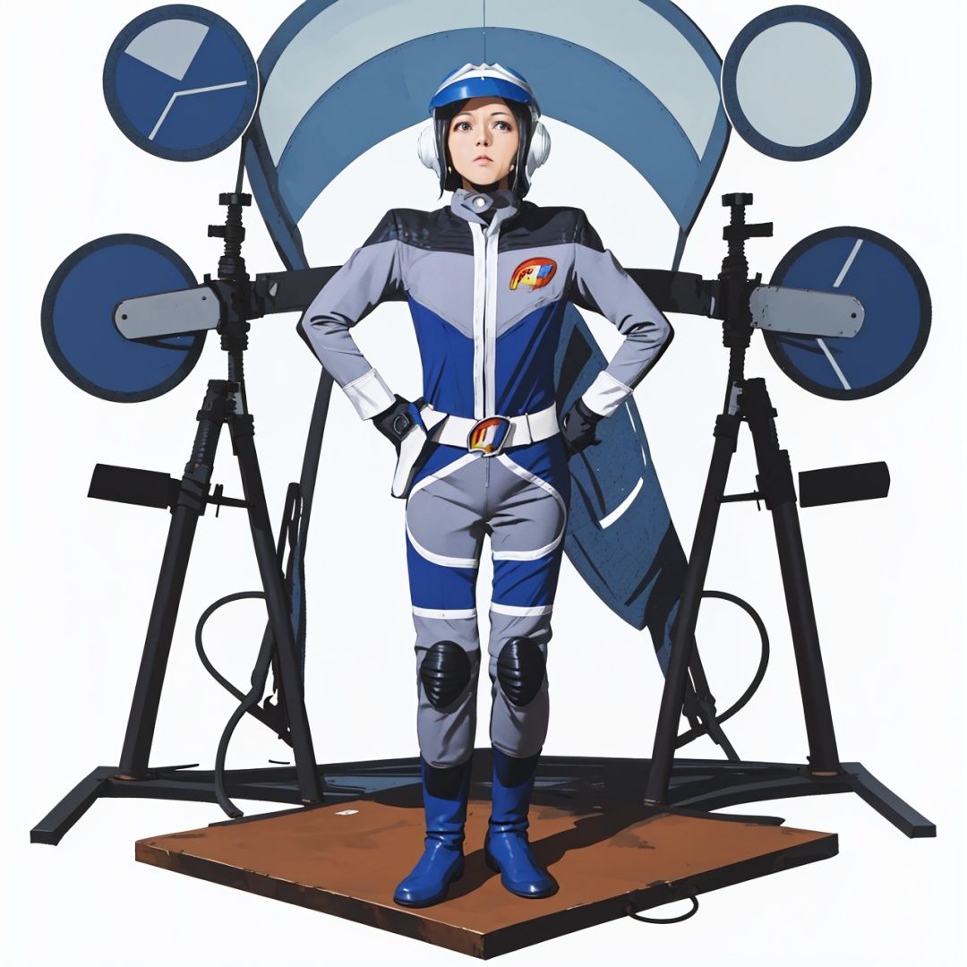 (masterpiece:1.3), (the best quality:1.2), (super fine illustrations:1.2), (Masterpiece), high quality, high detail,((white background:1.2)), looking at viewer, (SOLO:1.4),outline,,simple background,collar, choker,belt,boots,emblem,military uniform,logo,pants,armor,uniform,bodysuit,choker,belt pouch, jacket, collar, helmet, gloves, fingerless gloves, belt, logo