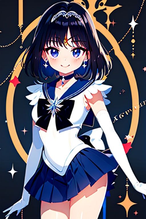 solo,  1girl,  sailor saturn on Tensor.Art