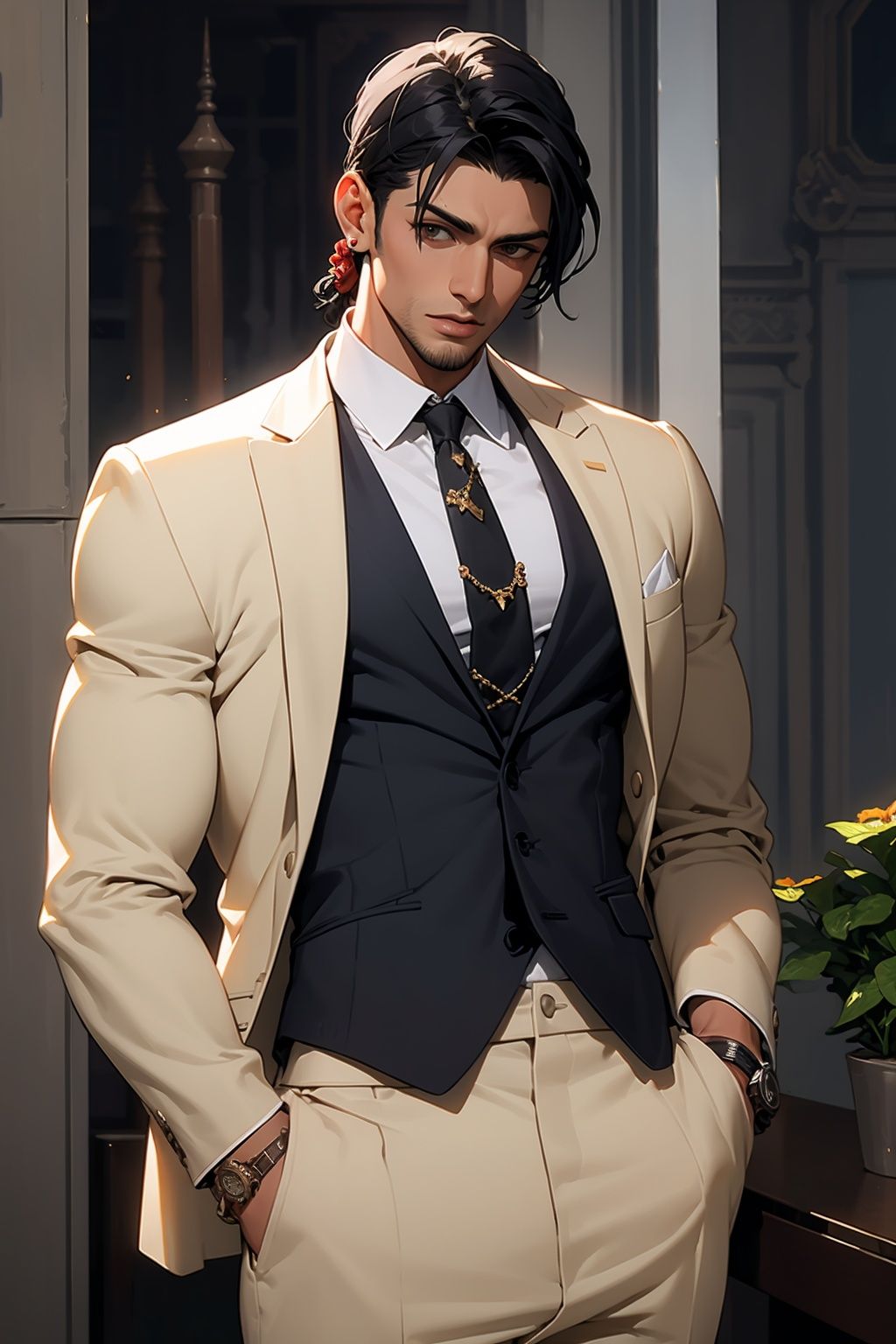 handsome india men,  Gangster on Tensor.Art