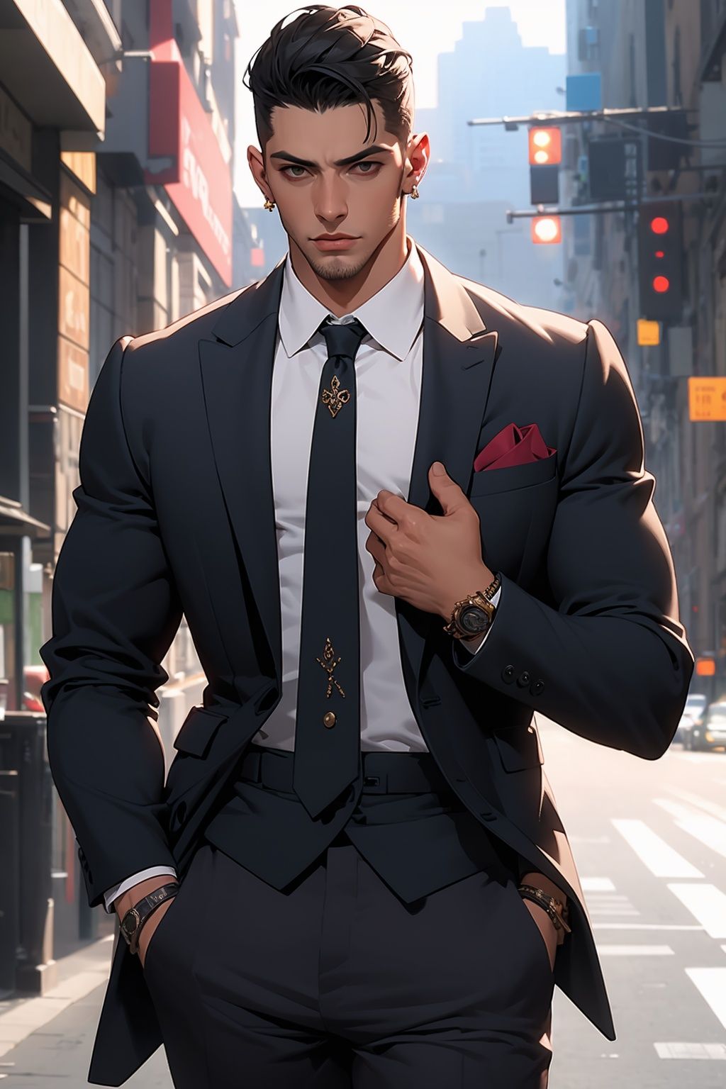 handsome men ,  Gangster on Tensor.Art