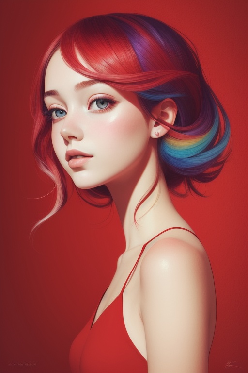 a girl,  illustration,  cover art on Tensor.Art