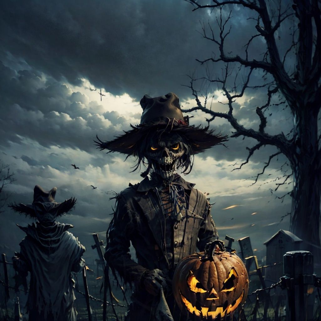 a scarecrow, horror