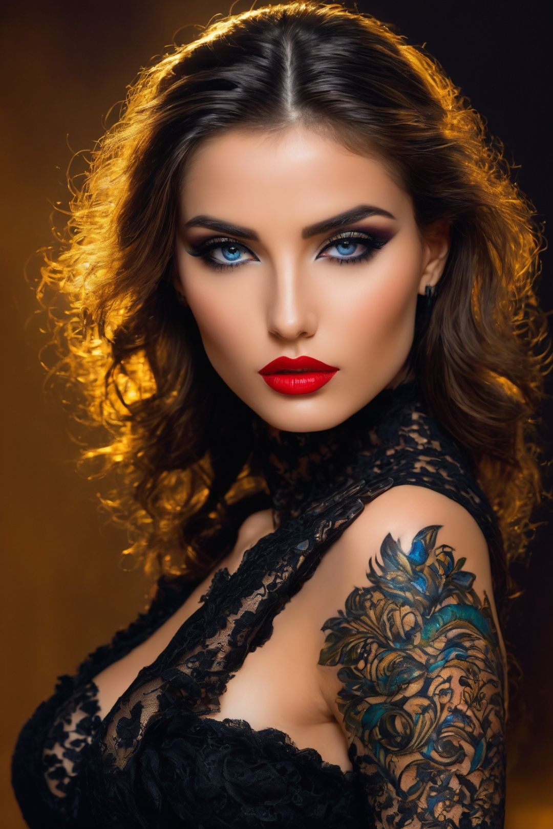 detailed eyes,  detailed lips,  medium: oil painting on Tensor.Art