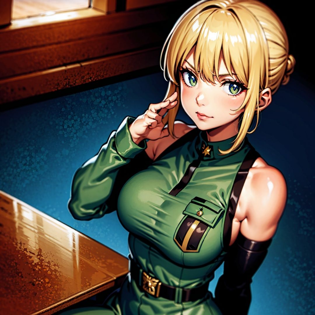 Military uniform Germany a girl **** armored commander on Tensor.Art