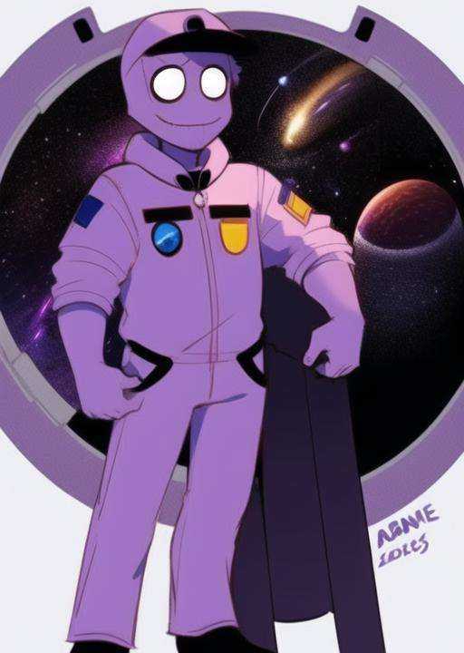 purpleguy,  detailed background,  space on Tensor.Art