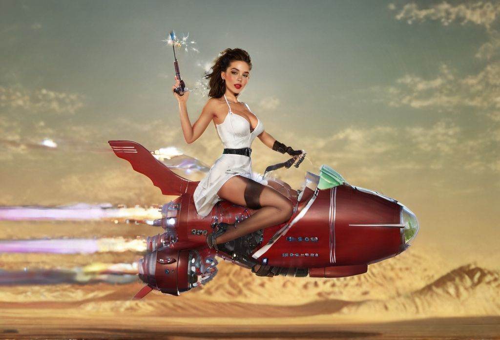 rocketride,  brunette woman,  holding sparkler by Chesthole on Tensor.Art