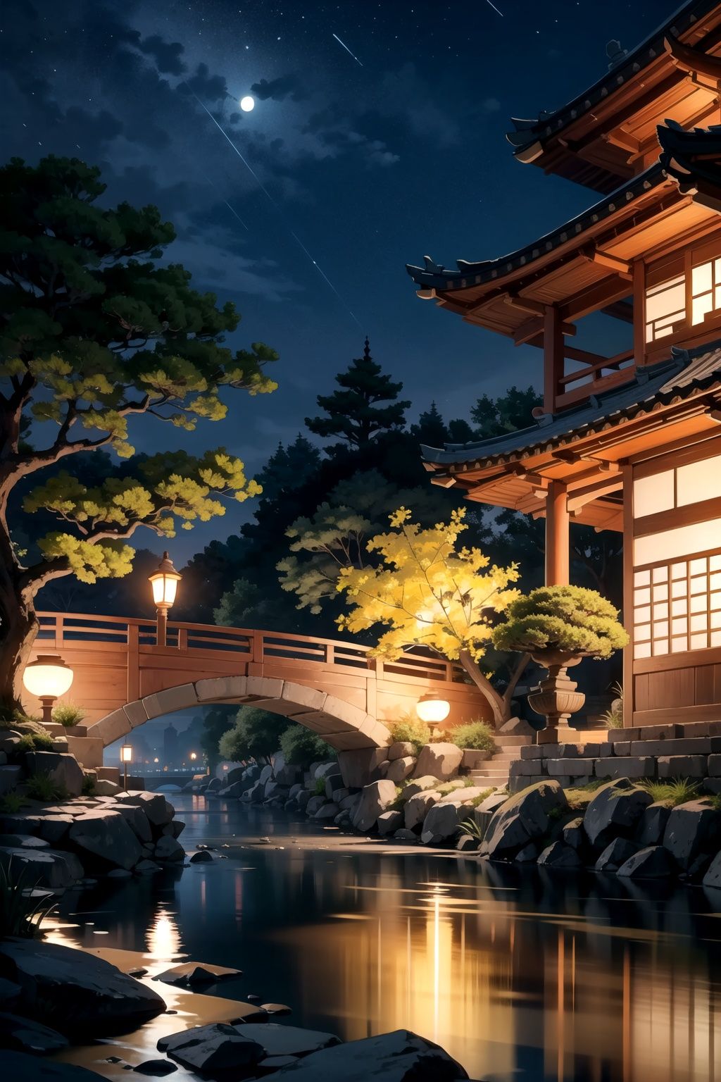masterpiece,  outdoors,  (night time) on Tensor.Art