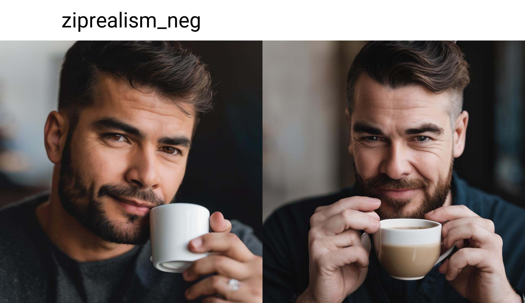 headshot of a man drinking coffee on Tensor.Art