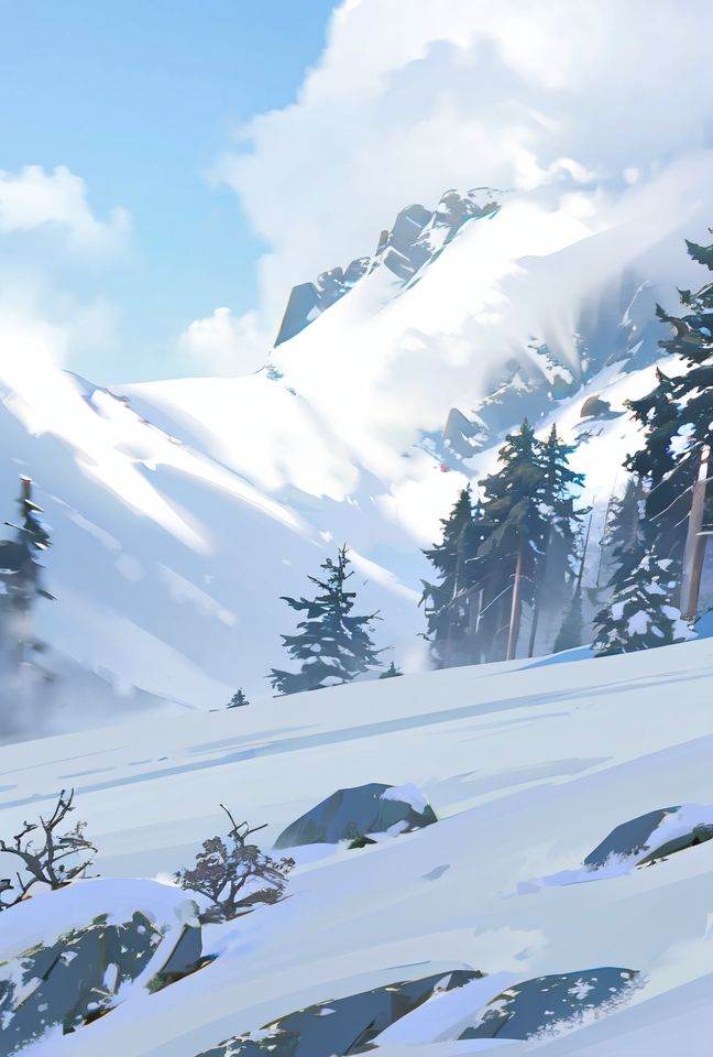 (masterpiece),(best quality),highres,incredibly absurdres,absurdres,very_high resolution,original,intricate details,hyper detail,ultra-detailed,exquisite detailed,extremely delicate,illustration,pixiv,chromatic aberration,film grain,cinematic,bokeh,caustics,emphasis lines,extremely detailed CG,unity 8k wallpaper,game cg,(detailed beautiful scene),scenery,landscape,sunlight,cloud,blue_sky,outdoors,bare tree,snow,winter,snowflakes,snow mountain,water,river,ice,rime,rock,<lora:Scenes concept场景概念速涂:1>,sutu,concept,