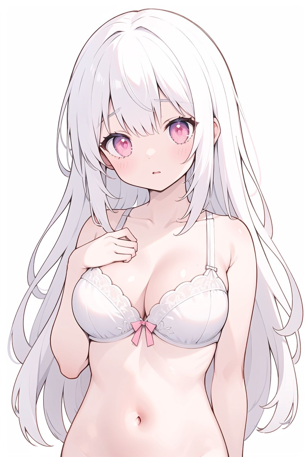 holding breasts,  nude,  Long hair on Tensor.Art