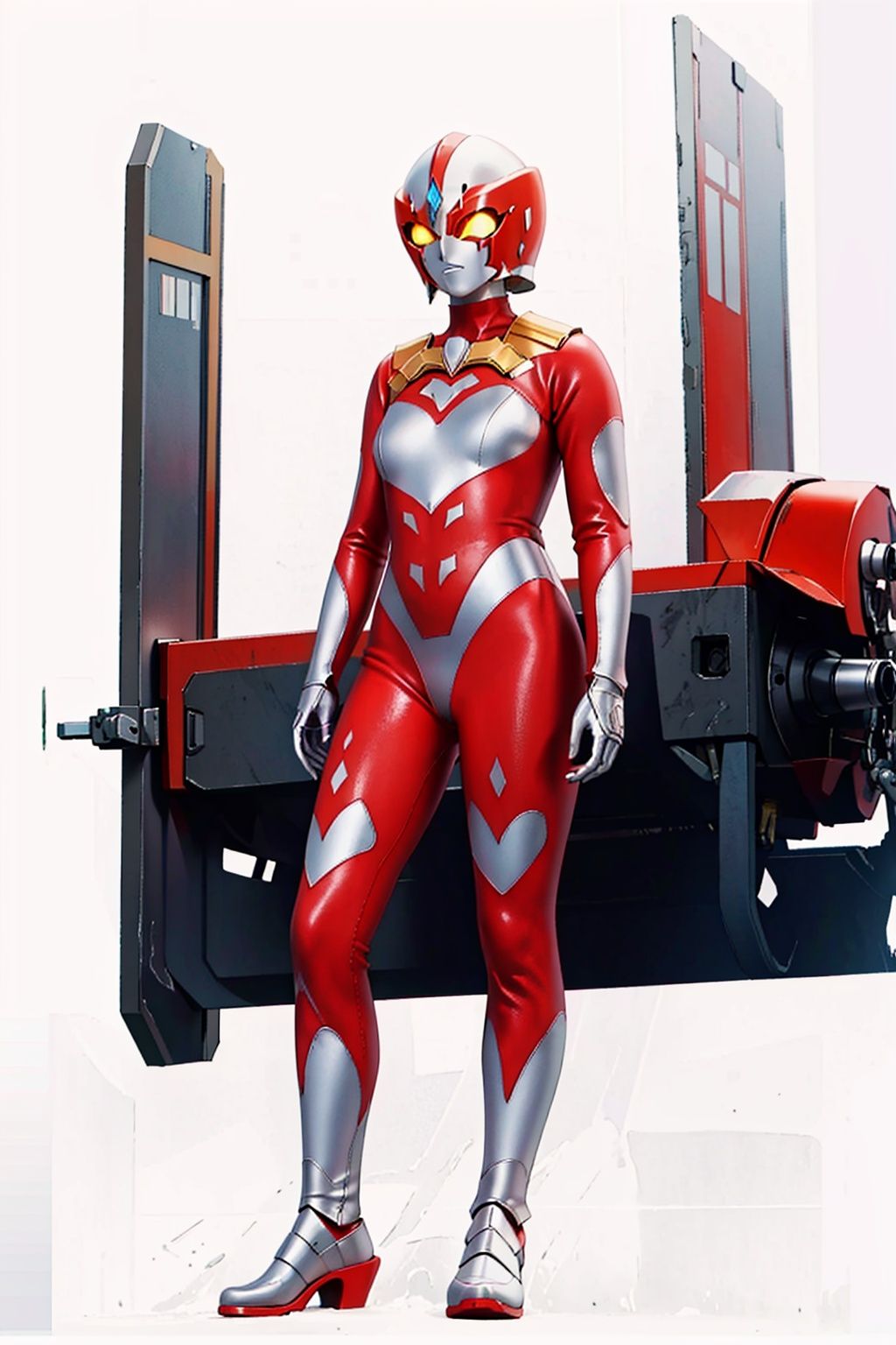  (masterpiece:1.3), (the best quality:1.2), (super fine illustrations:1.2), (Masterpiece), high quality, high detail,((white background:1.2)), looking at viewer, (SOLO:1.4),outline,,simple background,white bodysuit,white gloves,legwear,gloves,boots,logo,cover,mask,plugsuit,gem,bodysuit,red pattern on body,white tight-fitting,white footwear,helmet,leather suit,armor,latex