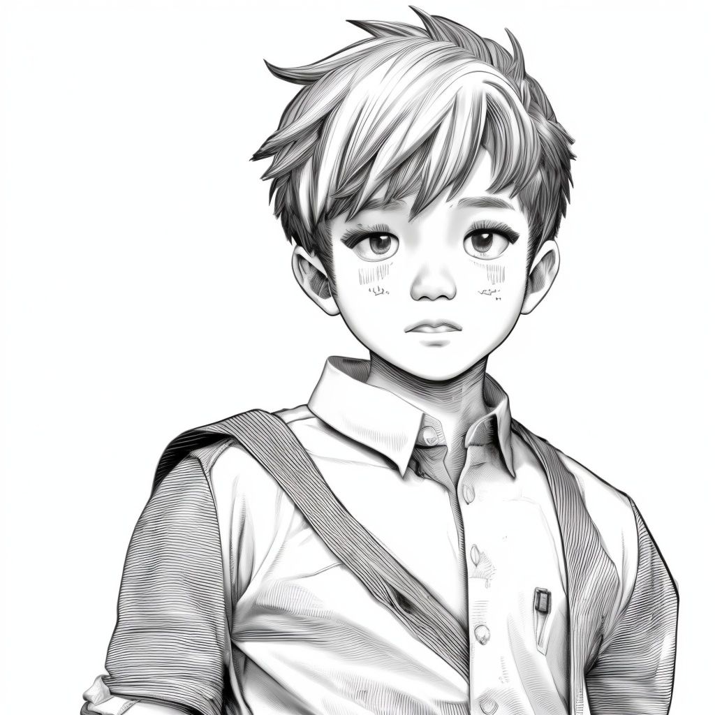 a boy ,banhua,  <lyco:banhua-000003:1.0>