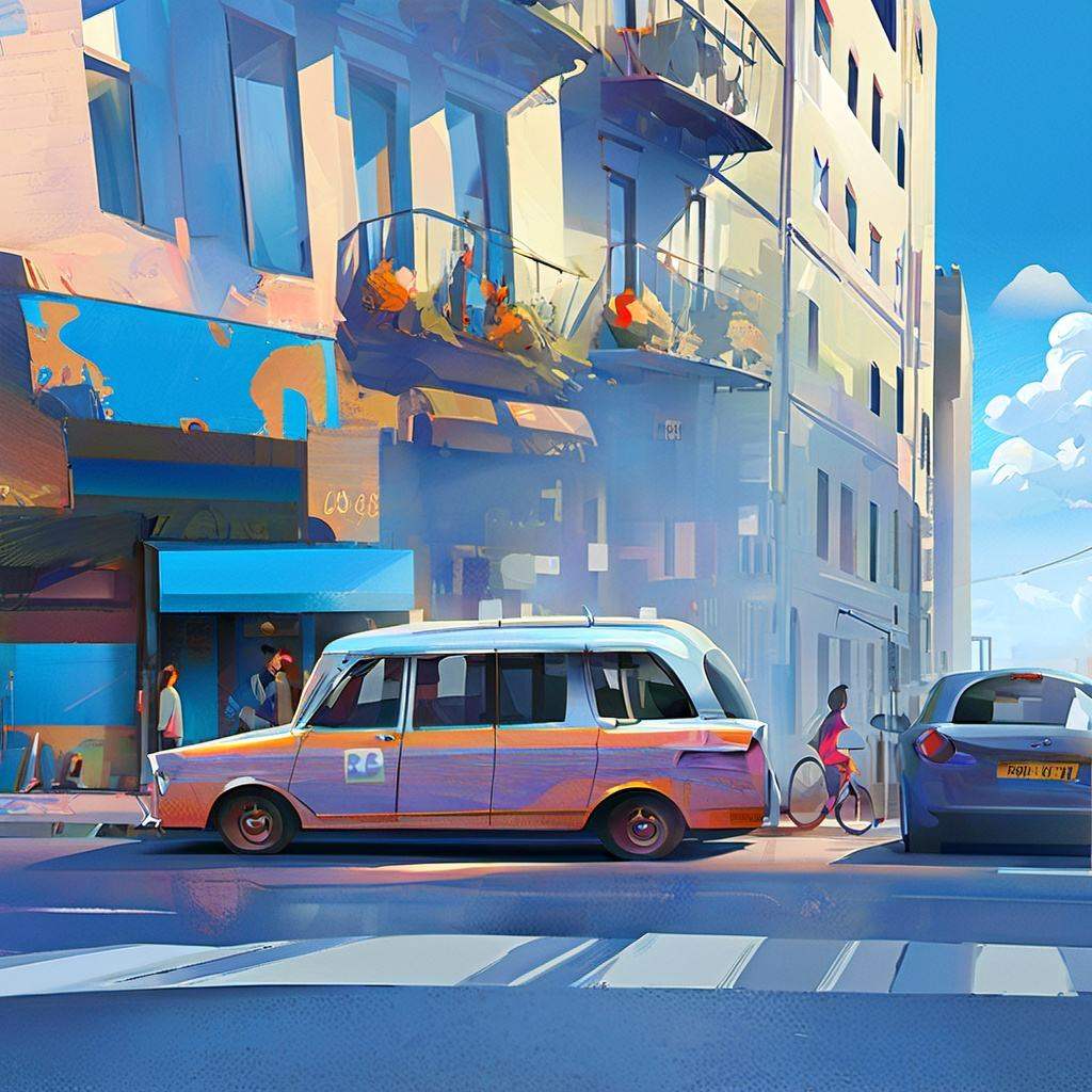 style of michal sawtyruk,Michal Sawtyruk,<lora:Michal Sawtyruk:0.95>,city,road,car,sky,cloud,illustration,best quality,masterpiece,extremely detailed,finely detail,highly detailed,