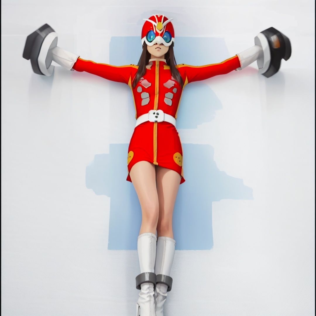 (masterpiece:1.3), (the best quality:1.2), (super fine illustrations:1.2), (Masterpiece), high quality, high detail,((white background:1.2)), looking at viewer, (SOLO:1.4),outline,,simple background,skirt, high heel boots,belt, white footwear, white gloves, thighhighs, high heels, boots, gloves,armor,helmet,mask