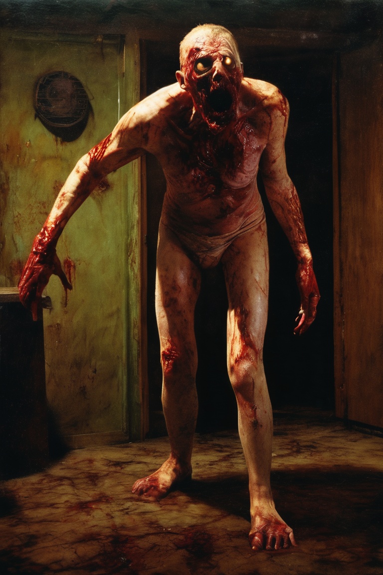 zombie,  dark room ,  blood by Goofy Ai on Tensor.Art