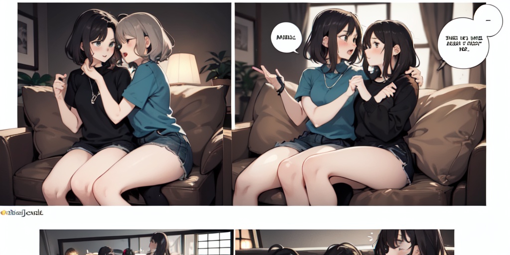 2 girls,  lesbian, comic, comic art 