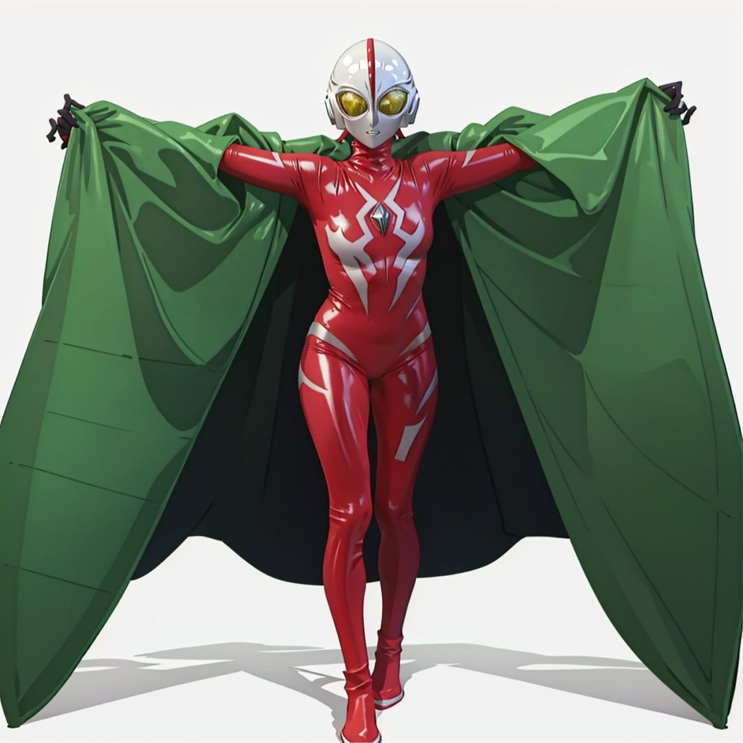 (masterpiece:1.3), (the best quality:1.2), (super fine illustrations:1.2), (Masterpiece), high quality, high detail,((white background:1.2)), looking at viewer, (SOLO:1.4),outline,,simple background,glowing, armor,helmet,red footwear,red tight-fitting,silver pattern on body,bodysuit,gem,plugsuit,mask,cover,logo,boots,gloves,red legwear,red gloves,red bodysuit,leather suit,latex