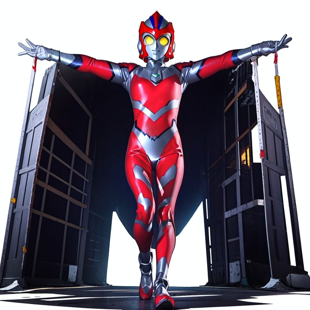 (masterpiece:1.3), (the best quality:1.2), (super fine illustrations:1.2), (Masterpiece), high quality, high detail,((white background:1.2)), looking at viewer, (SOLO:1.4),outline,,simple background,white bodysuit,white gloves,legwear,gloves,boots,logo,cover,mask,plugsuit,gem,bodysuit,red pattern on body,white tight-fitting,white footwear,helmet,leather suit,armor,latex