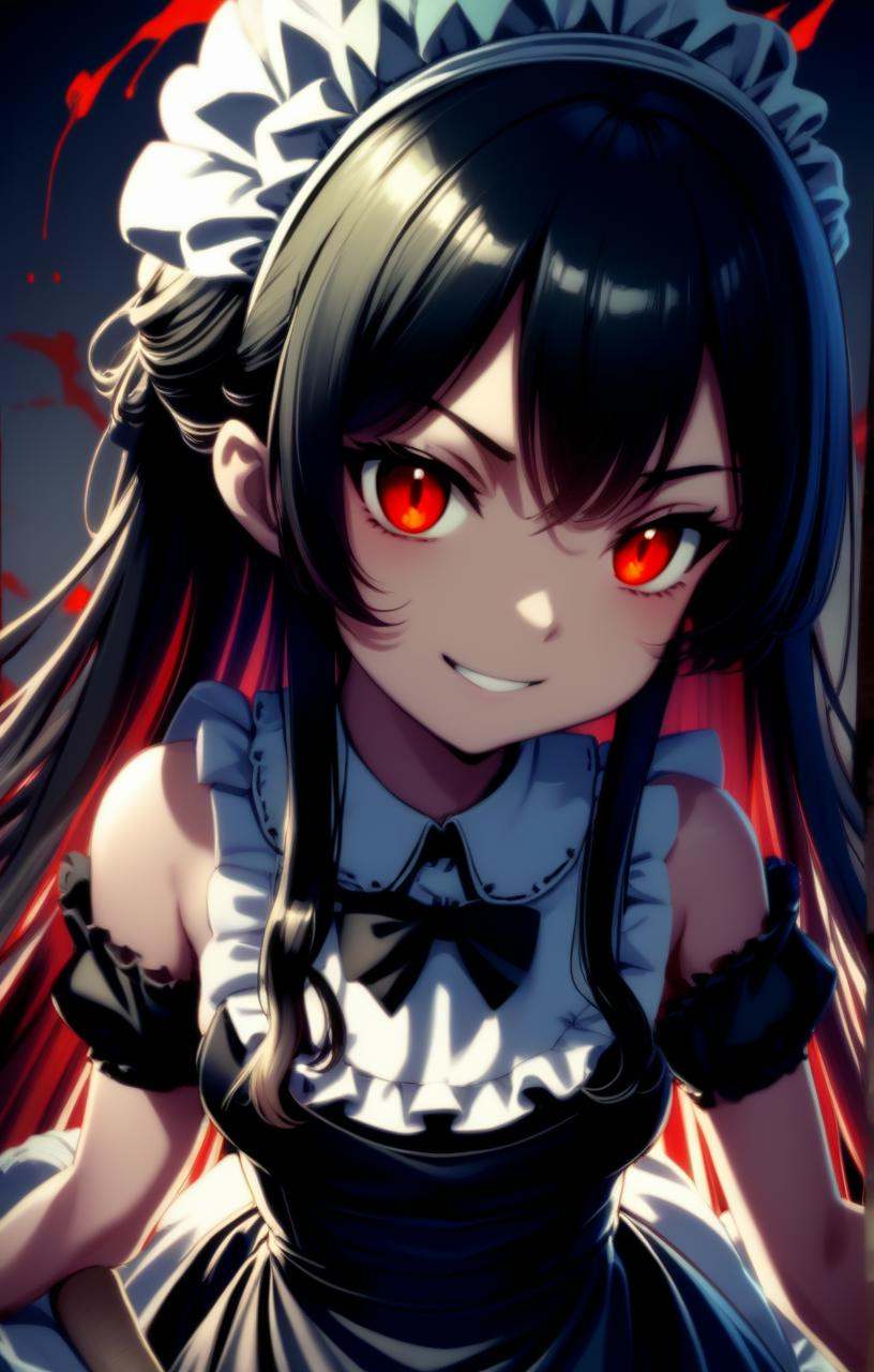 1girl,  long hair,  red eyes on Tensor.Art