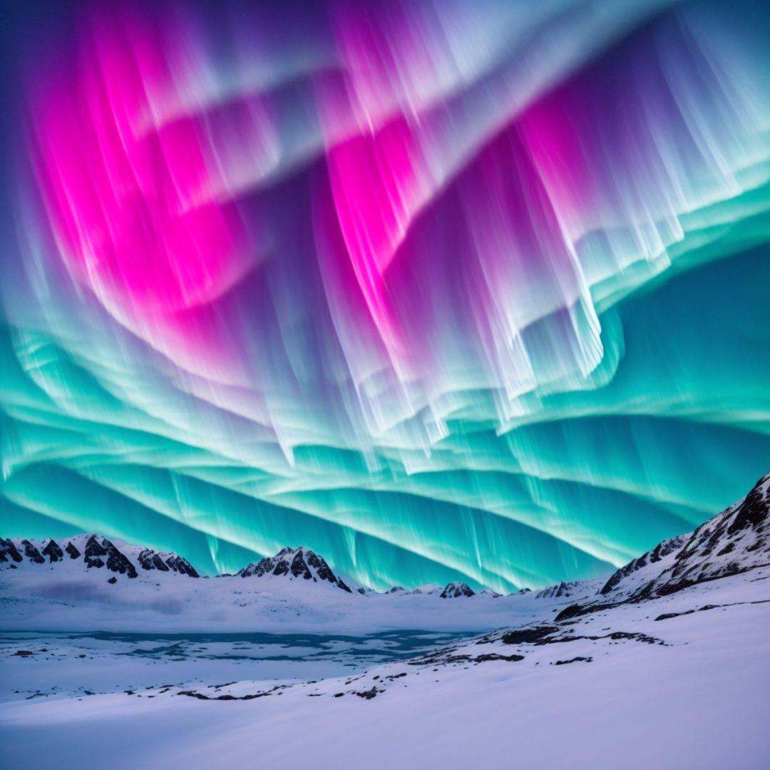 Best quality, 8k, cg,aurora,alp,snowfield