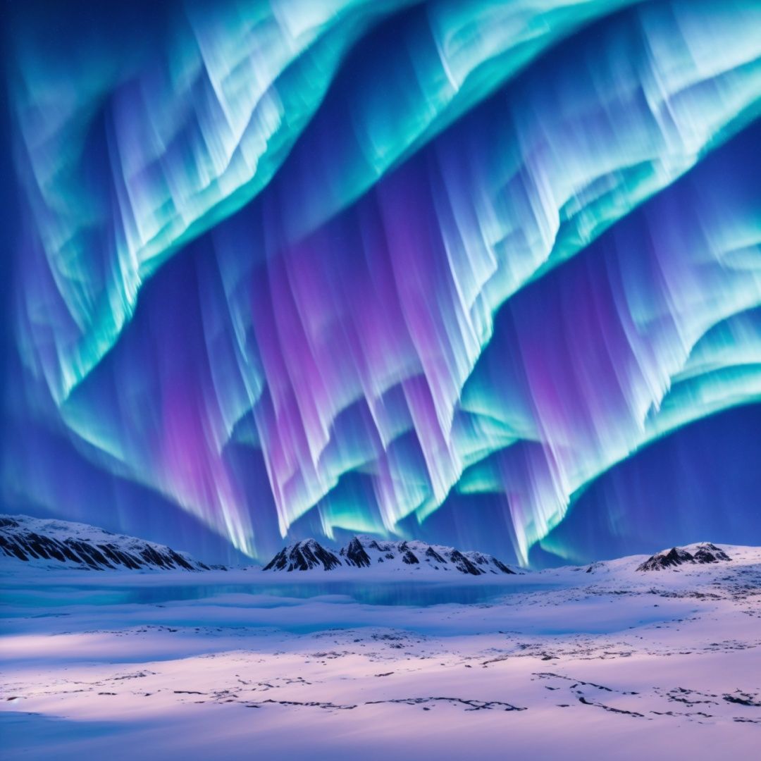 Best quality, 8k, cg,aurora,alp,snowfield