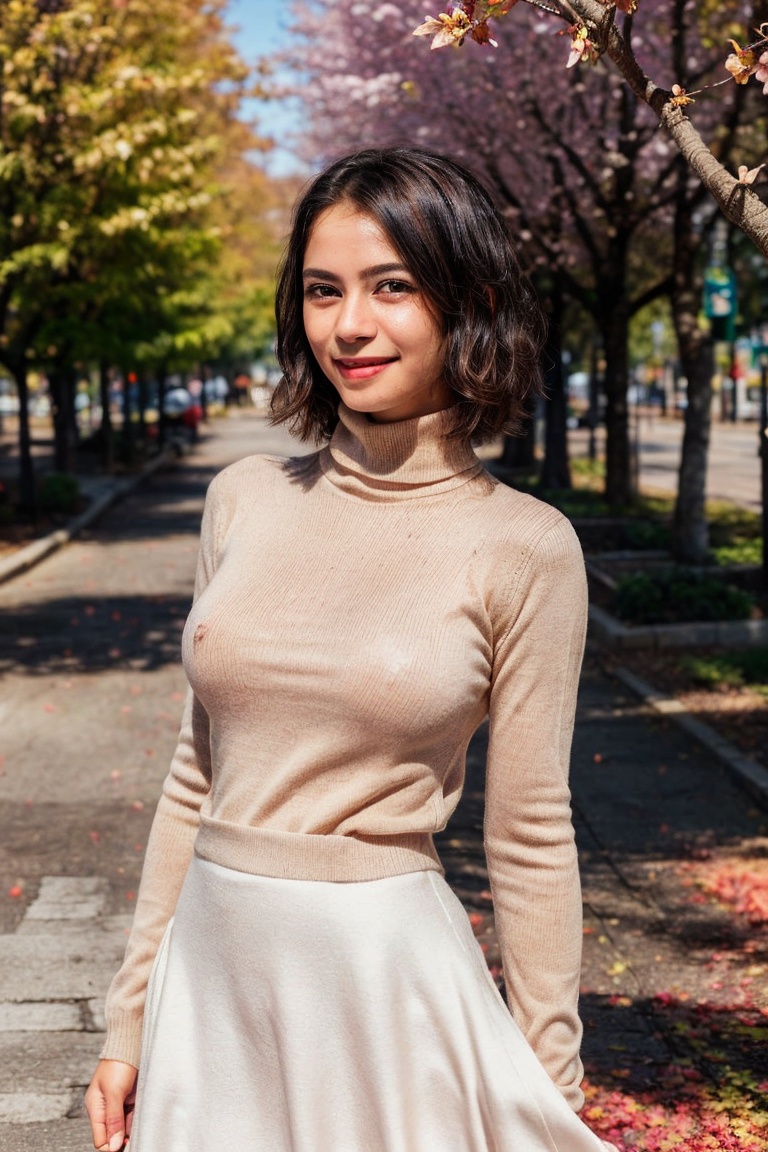 1girl,  photo of a 17 years old,  (turtleneck sweater on Tensor.Art