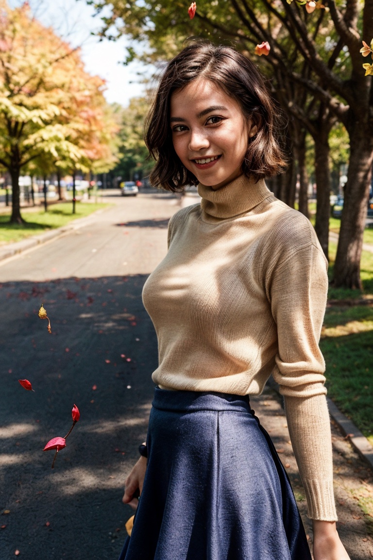 1girl,  photo of a 17 years old,  (turtleneck sweater on Tensor.Art