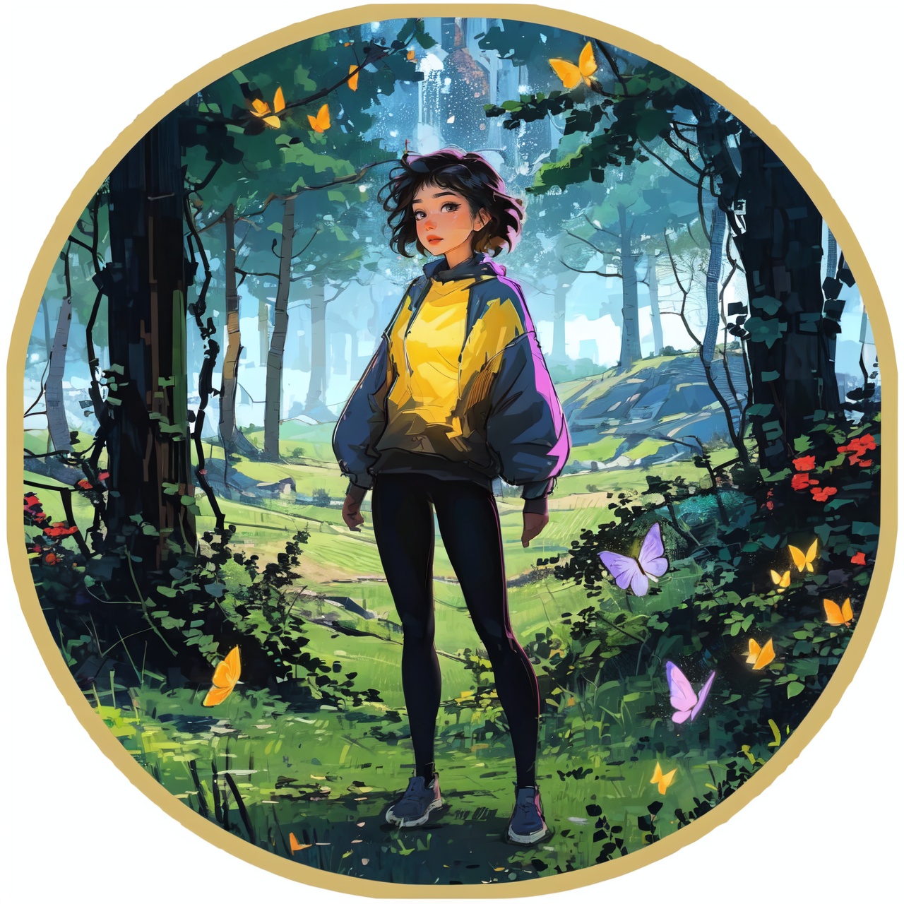 Circle Sora,  1 girl,  look at viewer on Tensor.Art