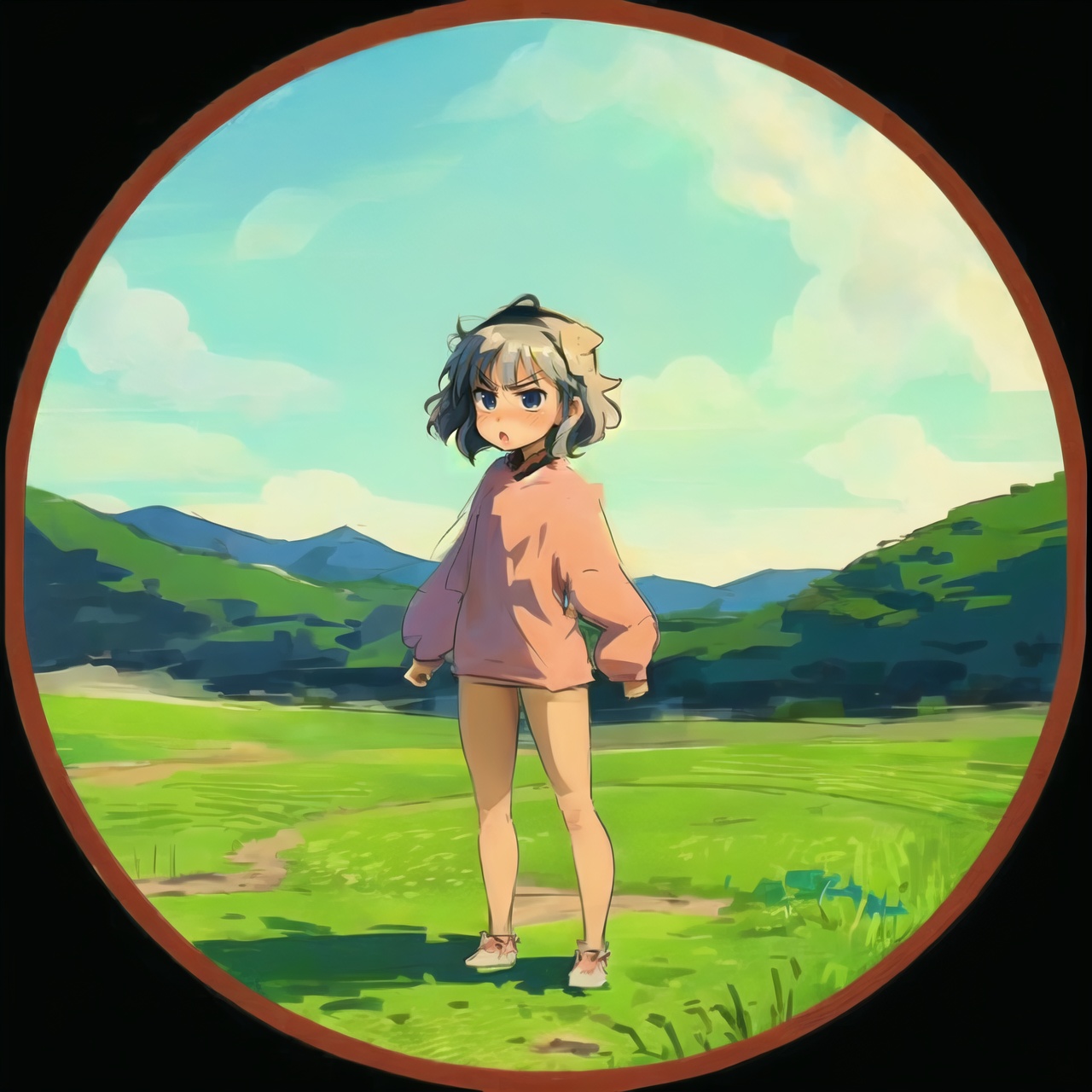 Circle Sora,  1 girl,  nature on Tensor.Art